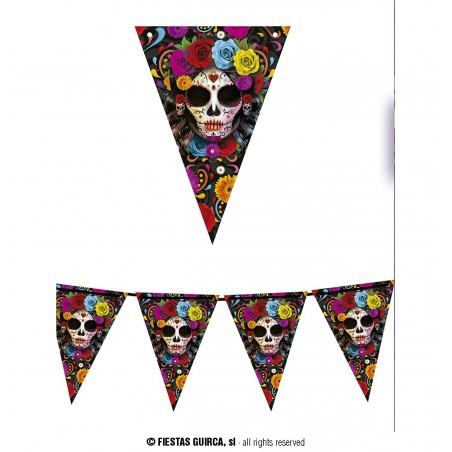 GALLARDETE CATRINA 300 CMS 20X30 CM PAPEL